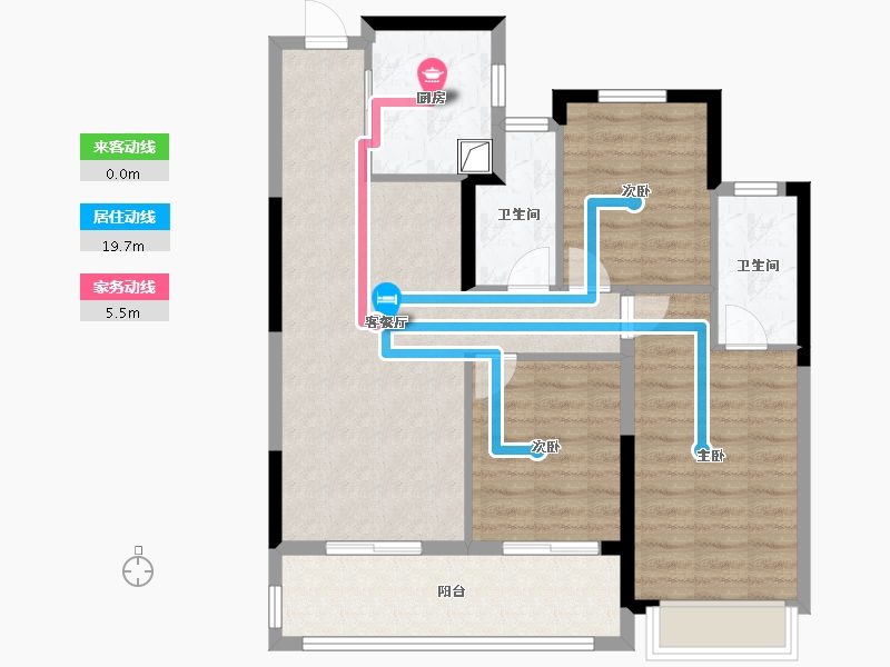 浙江省-杭州市-建发杭地发展云城之上-84.80-户型库-动静线