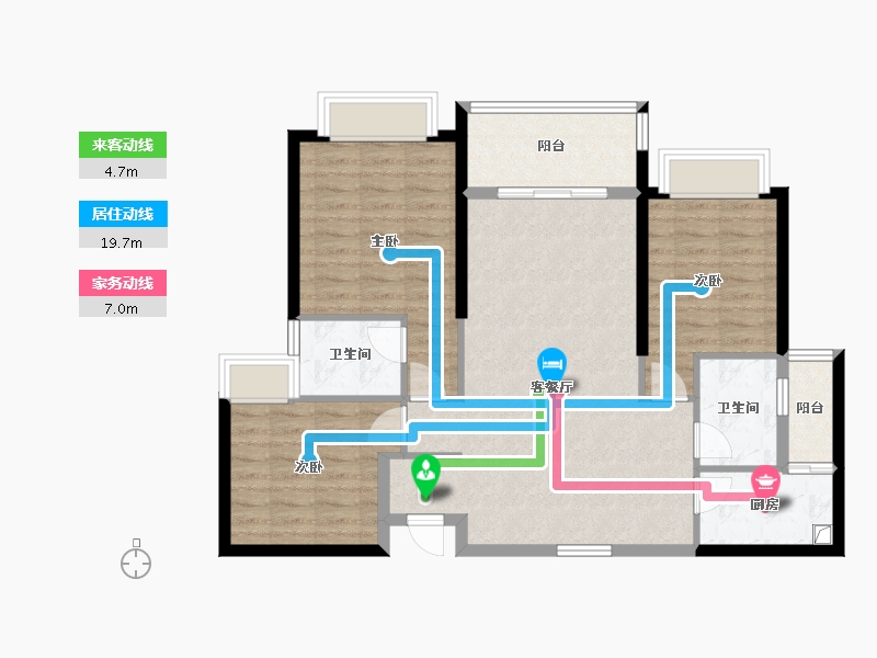 河南省-焦作市-普罗旺世-90.50-户型库-动静线