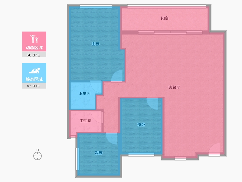 安徽省-宣城市-万兴群贤府-99.43-户型库-动静分区