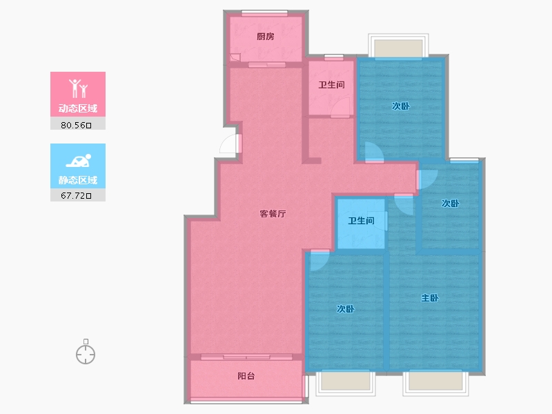 山东省-济宁市-杨柳国际新城-L区-130.00-户型库-动静分区