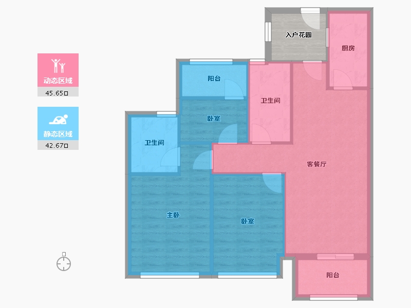 广东省-中山市-华发四季-82.40-户型库-动静分区