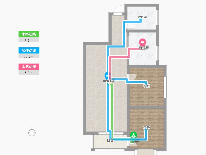 陕西省-西安市-中国铁建·东来国际-74.63-户型库-动静线