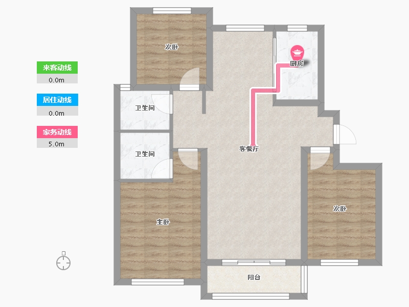 河北省-张家口市-祥瑞城-93.60-户型库-动静线