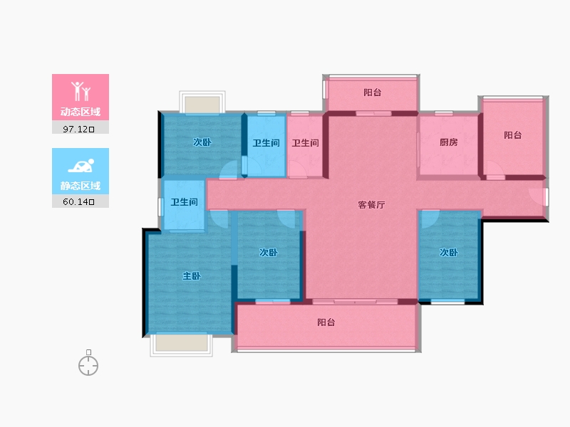 广东省-汕头市-阳光城文澜府-155.00-户型库-动静分区