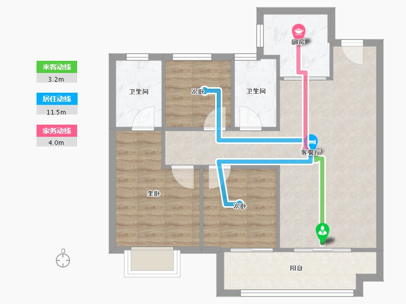 福建省-漳州市-中铁海语印象-71.20-户型库-动静线