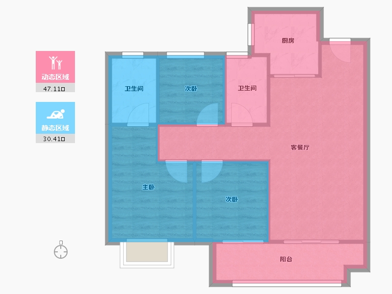 福建省-漳州市-中铁海语印象-71.20-户型库-动静分区