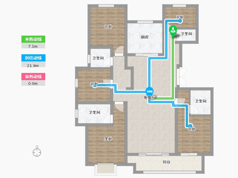 河北省-廊坊市-天樾府-128.75-户型库-动静线