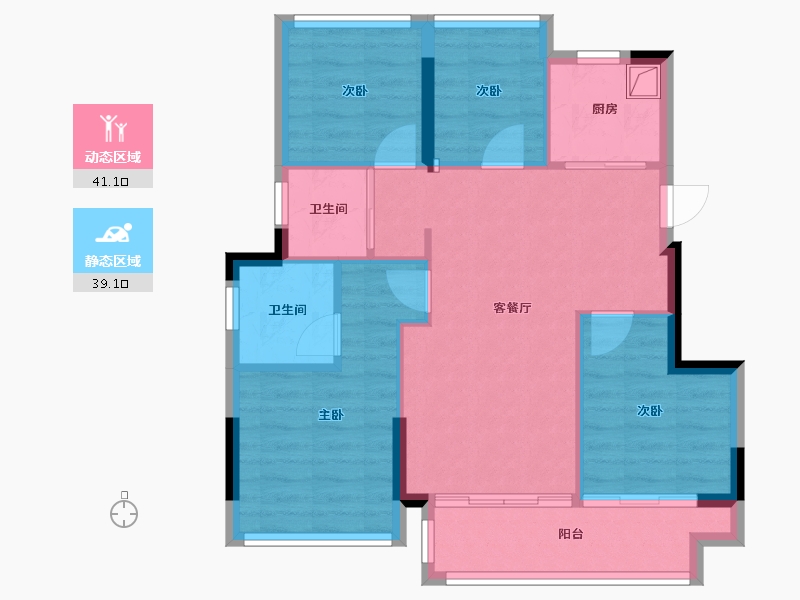 福建省-福州市-左海望麓-71.72-户型库-动静分区