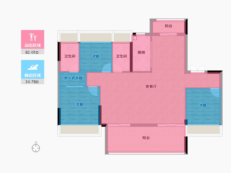 江西省-南昌市-南昌金晓咏荷-102.81-户型库-动静分区