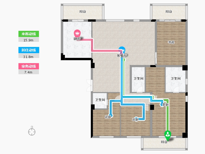 西藏自治区-拉萨市-金域-206.48-户型库-动静线