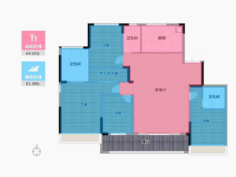 浙江省-杭州市-绿城晓风明月轩-148.55-户型库-动静分区