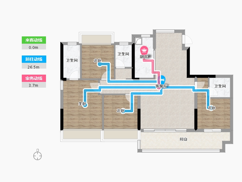 江西省-南昌市-赣城璟悦府-101.60-户型库-动静线