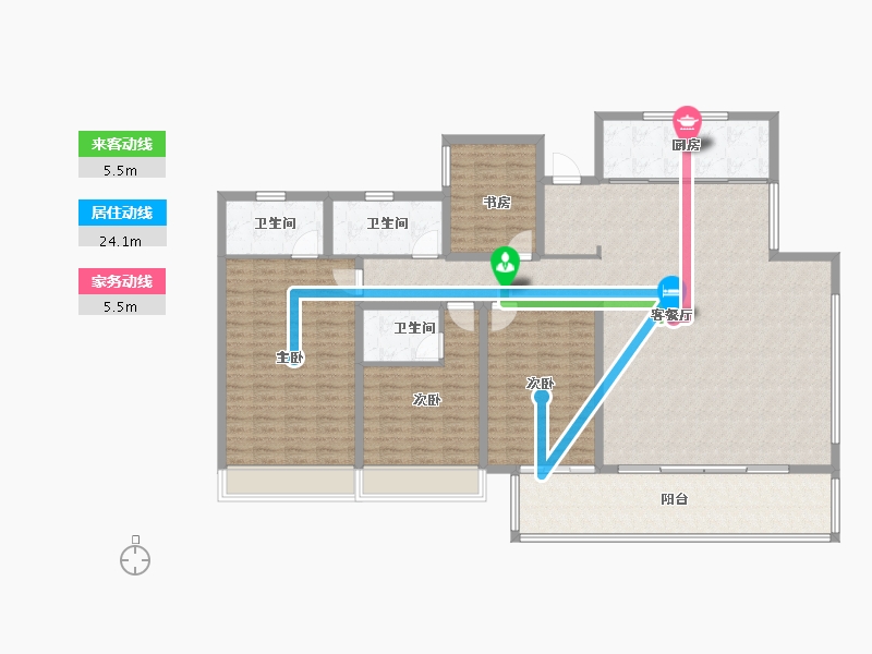 江苏省-宿迁市-富园玖宸府-173.06-户型库-动静线