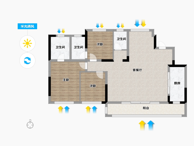 四川省-成都市-香投置地崇义府-113.72-户型库-采光通风