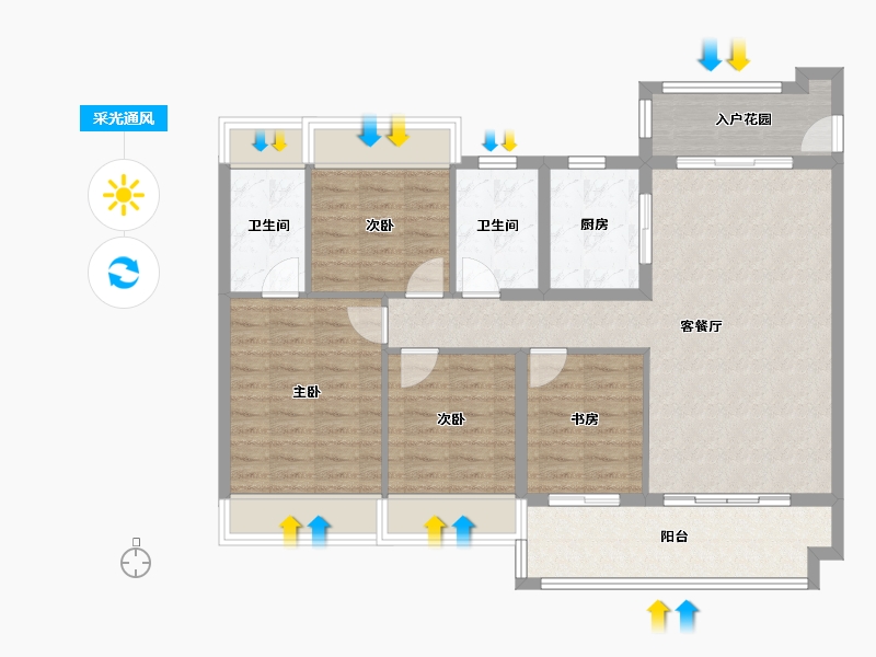 海南省-文昌市-中交·文昌美庐-100.55-户型库-采光通风