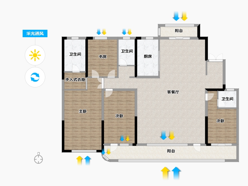 山东省-滨州市-建大悦府-211.20-户型库-采光通风