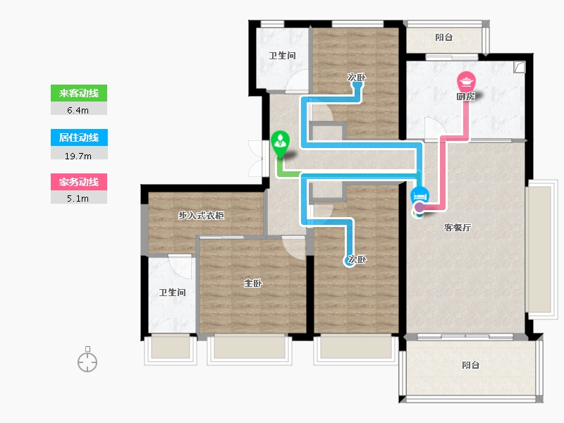 陕西省-西安市-阅璟台-111.09-户型库-动静线