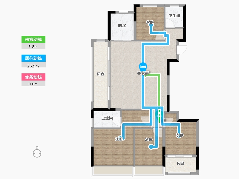 浙江省-杭州市-建发杭地发展云城之上-114.40-户型库-动静线