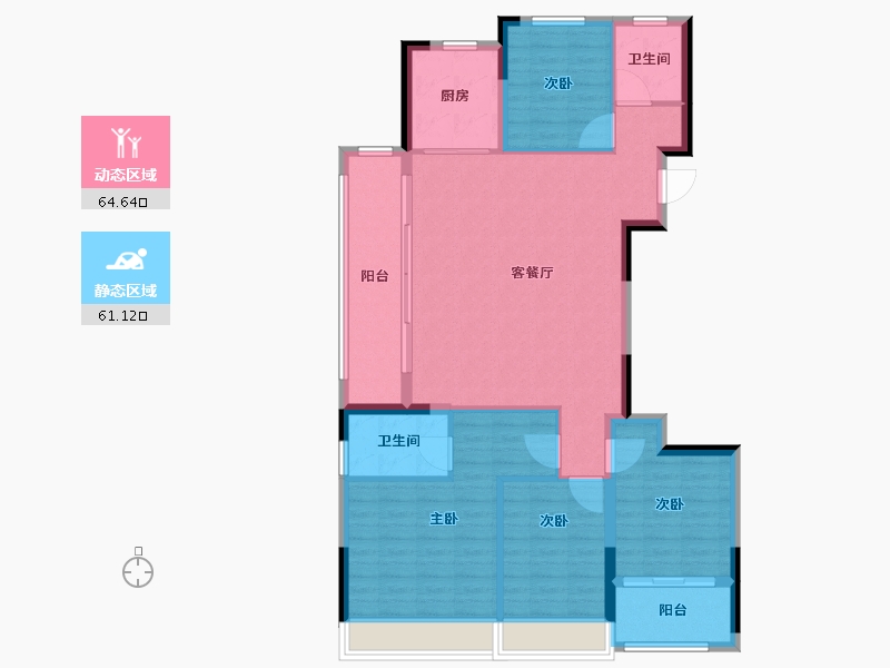 浙江省-杭州市-建发杭地发展云城之上-114.40-户型库-动静分区