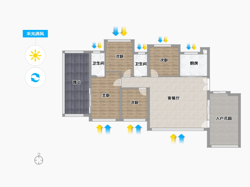 福建省-福州市-建发灏云-124.57-户型库-采光通风