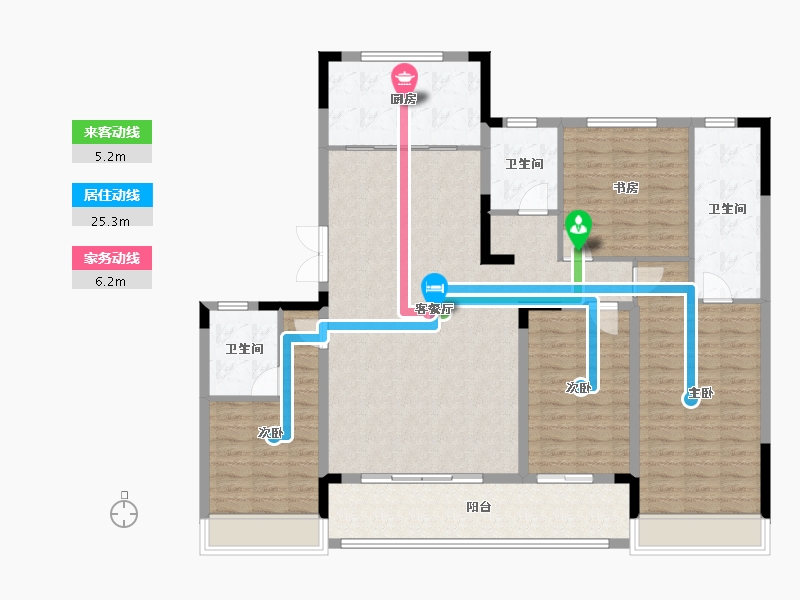 浙江省-湖州市-新开珑樾湾-143.27-户型库-动静线