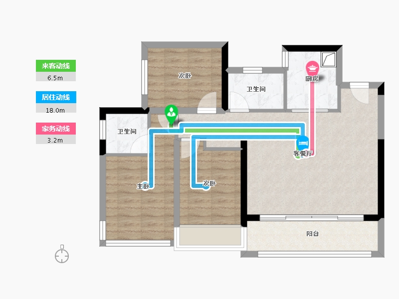 贵州省-贵阳市-建发书香府缦云-74.71-户型库-动静线