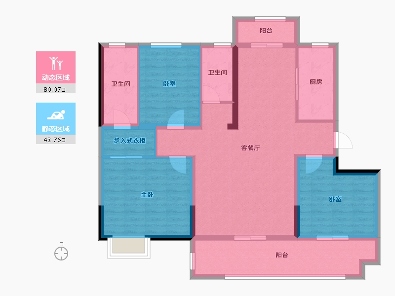 河南省-驻马店市-华信悦府-118.40-户型库-动静分区