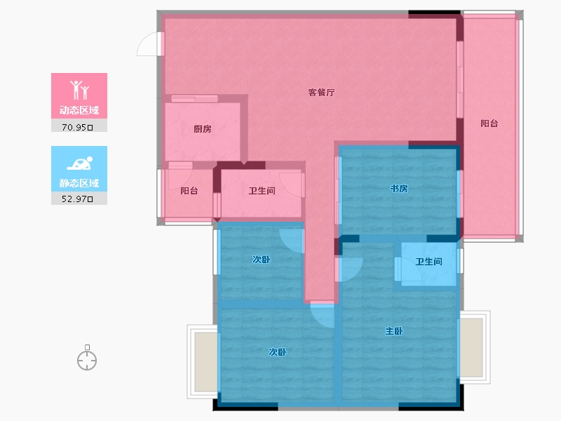 贵州省-遵义市-盛世桐城-114.39-户型库-动静分区