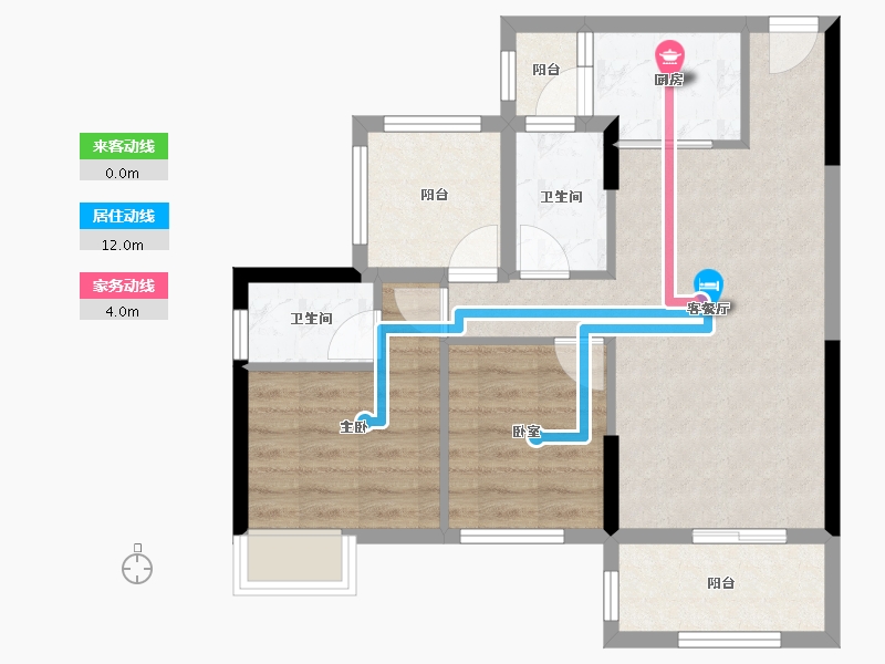 广东省-惠州市-冠华城桂香园-67.23-户型库-动静线