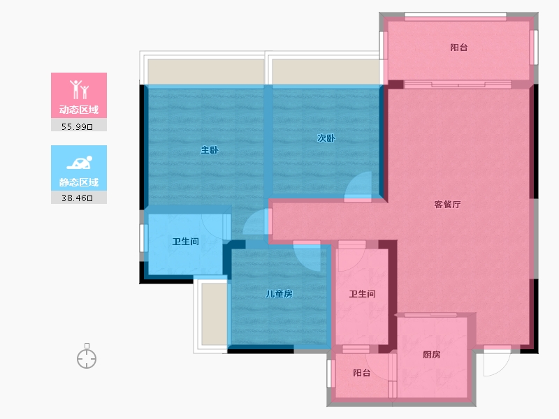 贵州省-黔南布依族苗族自治州-星佳园-106.05-户型库-动静分区