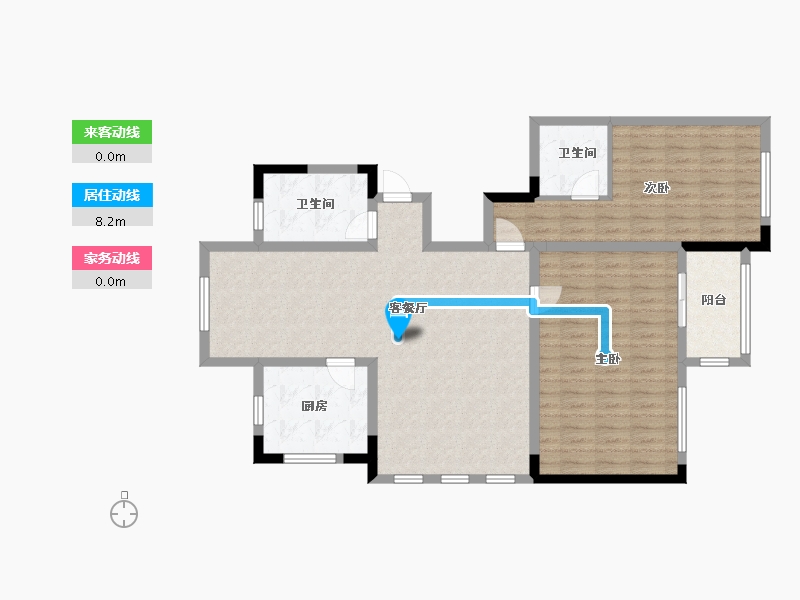 浙江省-台州市-湖上佳苑-116.00-户型库-动静线