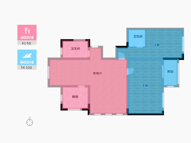 浙江省-台州市-湖上佳苑-116.00-户型库-动静分区