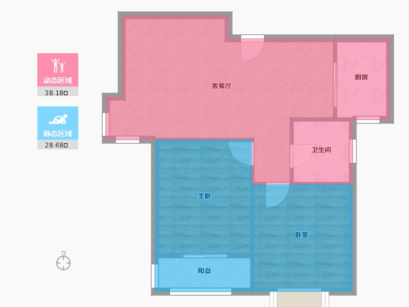 陕西省-西安市-紫郡观澜-65.00-户型库-动静分区