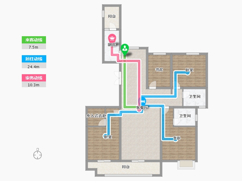 浙江省-台州市-御鼎名苑-147.00-户型库-动静线