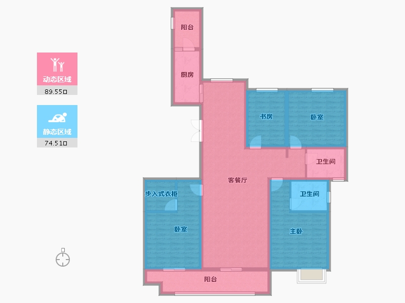 浙江省-台州市-御鼎名苑-147.00-户型库-动静分区