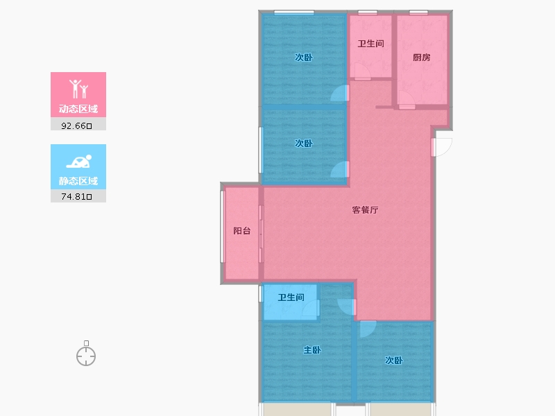 山东省-菏泽市-明丰幸福里-152.42-户型库-动静分区