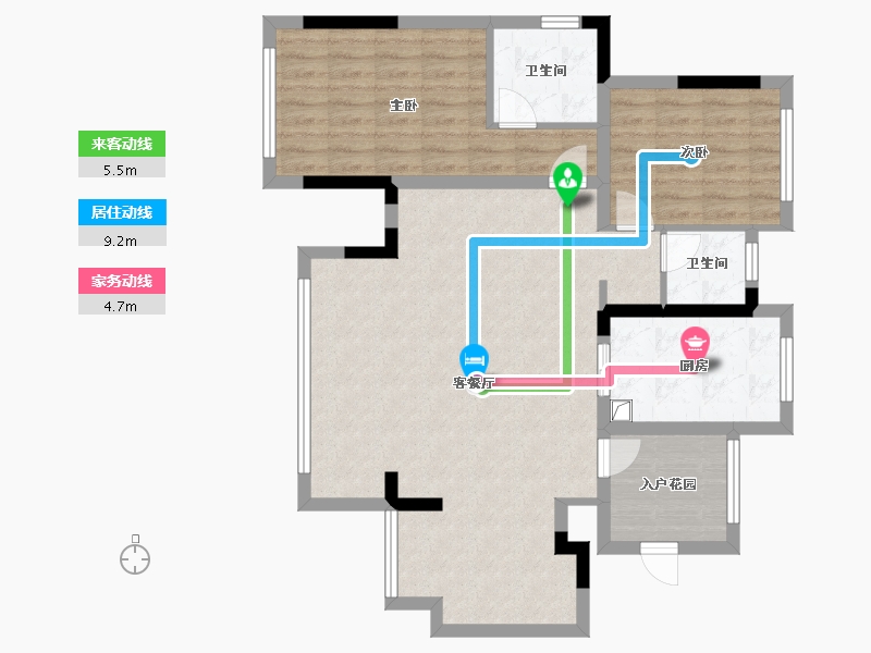 重庆-重庆市-中盘-80.00-户型库-动静线