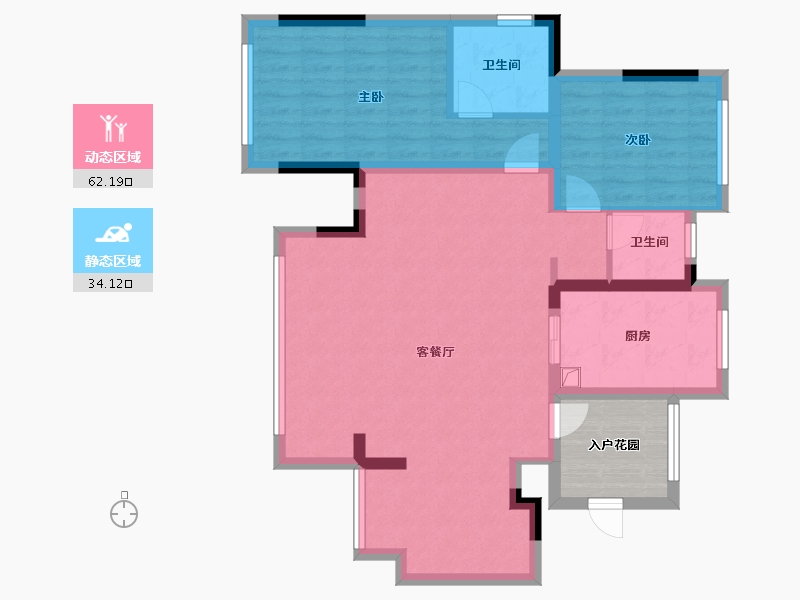 重庆-重庆市-中盘-80.00-户型库-动静分区