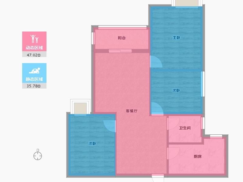 湖北省-孝感市-春尚小区-92.00-户型库-动静分区