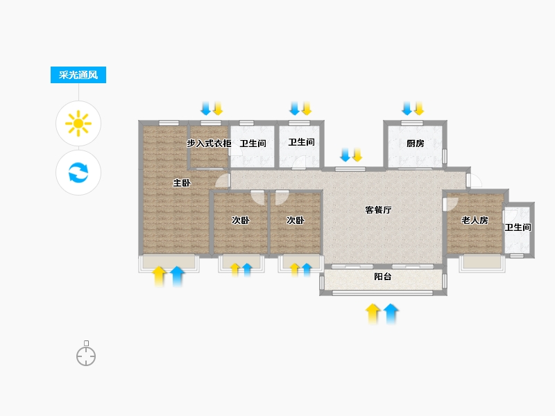 江苏省-宿迁市-佳源壹号院-149.60-户型库-采光通风