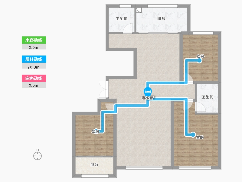 山东省-潍坊市-九龙山翠雨园-113.09-户型库-动静线