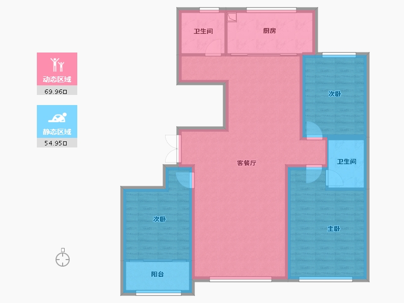 山东省-潍坊市-九龙山翠雨园-113.09-户型库-动静分区