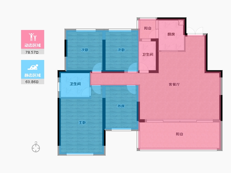 云南省-昆明市-邦泰臻境-126.07-户型库-动静分区