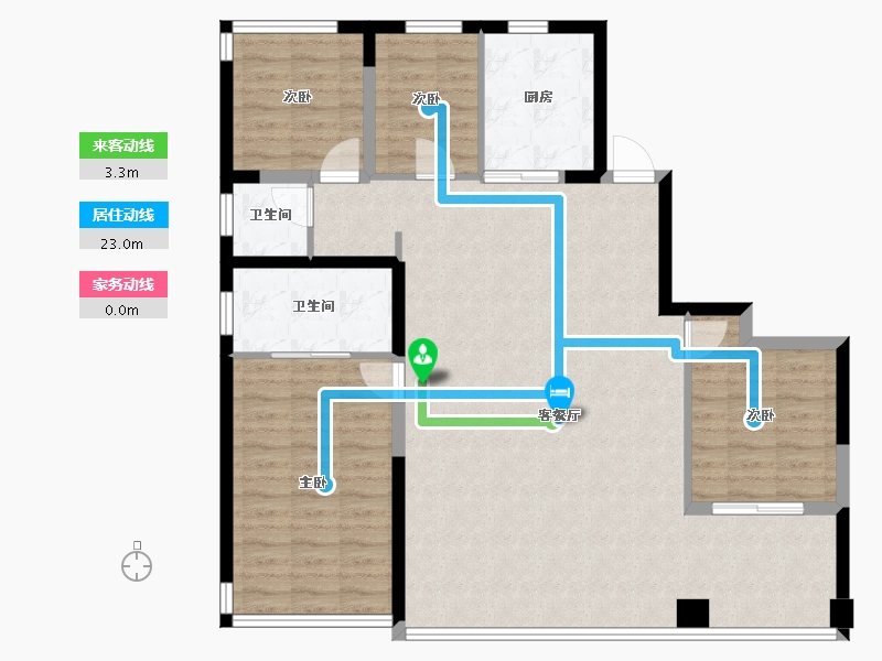 河南省-郑州市-越秀·天悦江湾-113.58-户型库-动静线