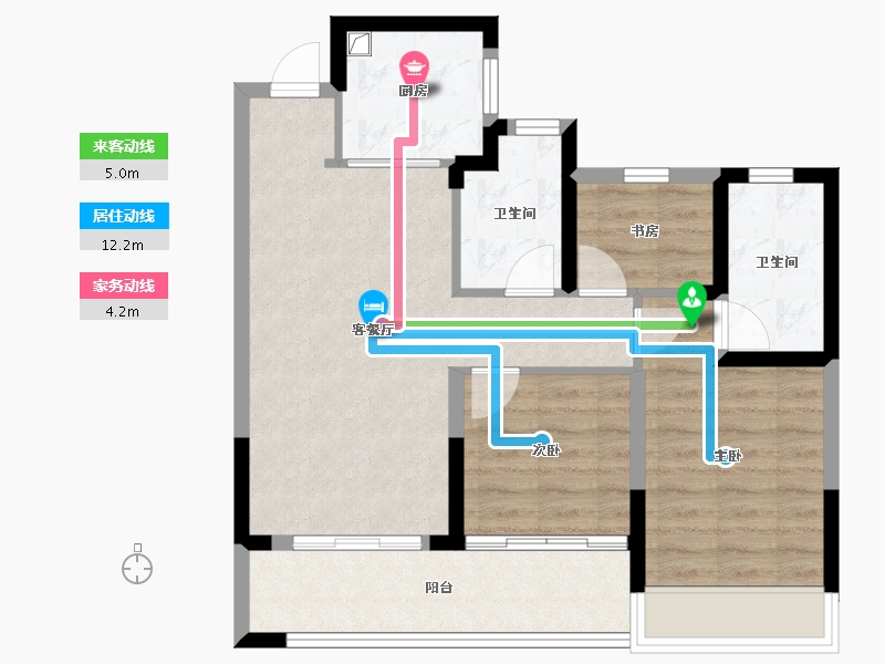 浙江省-温州市-荣安汇学府-70.40-户型库-动静线