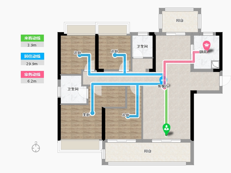 湖南省-长沙市-国欣向荣府三期-111.20-户型库-动静线