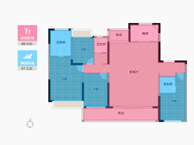 江苏省-无锡市-青云琚-141.06-户型库-动静分区