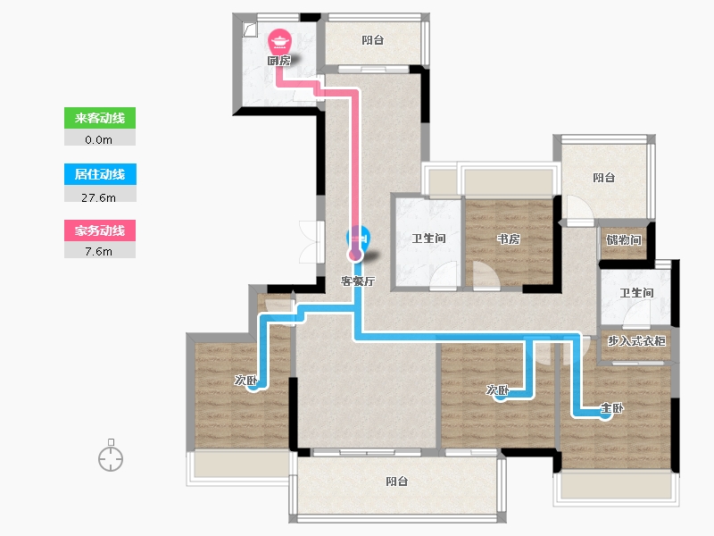 广东省-惠州市-南山壹号-126.00-户型库-动静线