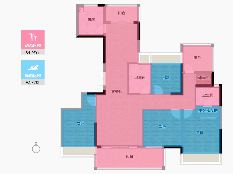 广东省-惠州市-南山壹号-126.00-户型库-动静分区