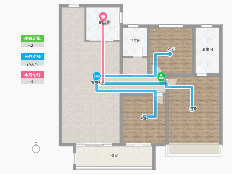 山东省-菏泽市-明丰幸福里-127.52-户型库-动静线